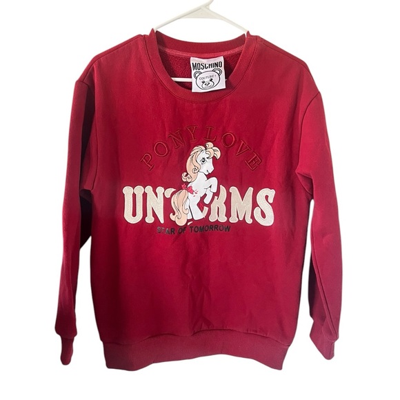 Moschino Couture Red Ponylove Rare Crewneck Sweater - Picture 1 of 11